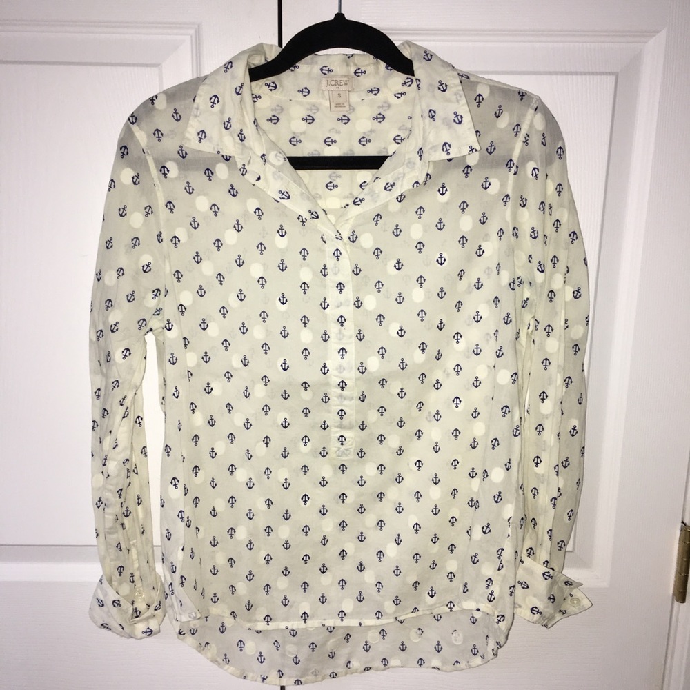 J. Crew Womens Anchor Button Front
